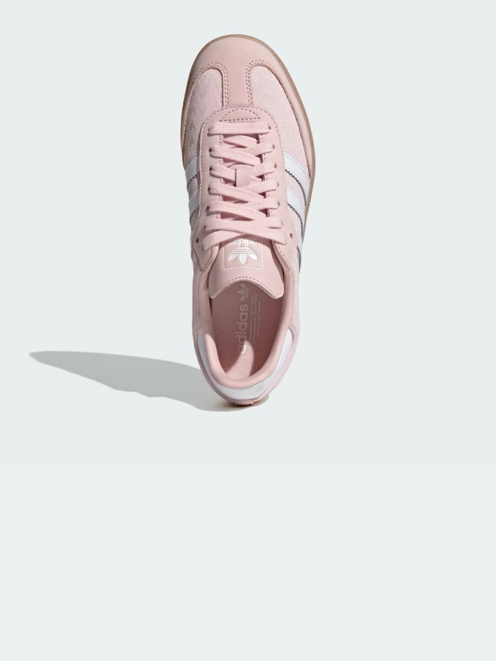 adidas Samba Low-Profile Sneaker in Light Pink and White - Picture 2 of 8